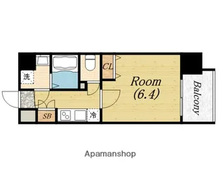 ジアコスモ九条シェル【6階】の間取り