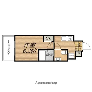 クレストフォルム大阪天満橋【11階】の間取り