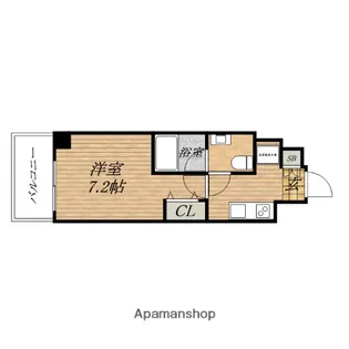 クレストフォルム大阪天満橋【12階】の間取り