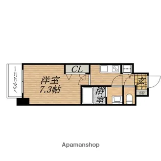 プランドール北浜【4階】の間取り