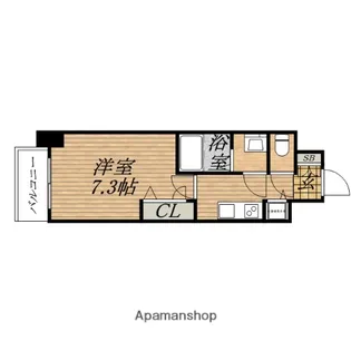 プランドール北浜【2階】の間取り