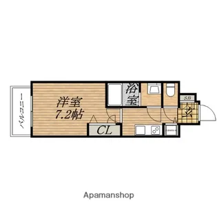 プランドール北浜【4階】の間取り