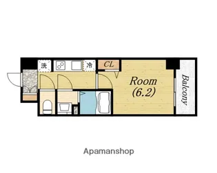 アドバンス大阪セレーノ【6階】の間取り