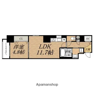 ミラノ堺筋【4階】の間取り
