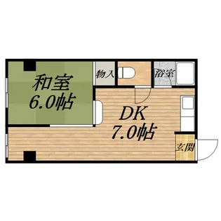 1DKの間取り画像