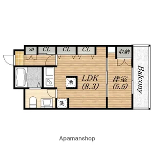 ラクメンビル【5階】の間取り