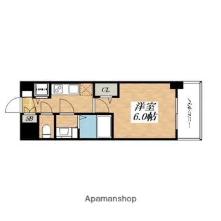 プレサンス心斎橋ブライト【13階】の間取り
