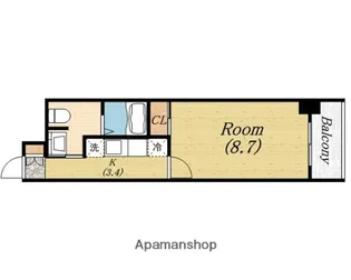 ZERO千代崎【6階】の間取り