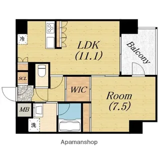 TAT LYON TIMBERTOWN【12階】の間取り