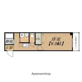 ブルーノ長堀【4階】の間取り