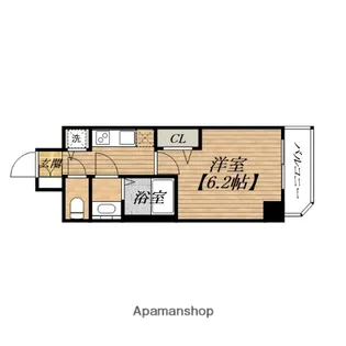 プレサンス心斎橋クオーレ【5階】の間取り