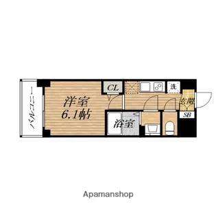 プレサンス難波MAJORITY【2階】の間取り