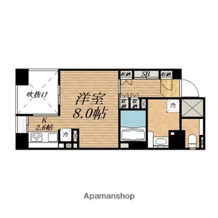 ルネ南船場フレックスコンフォート【3階】の間取り