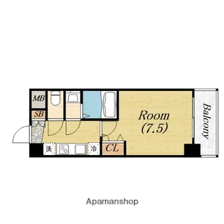 プレサンス堺筋本町センティス【2階】の間取り