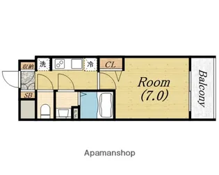 プレサンスOSAKA DOMECITYクロスティ【13階】の間取り