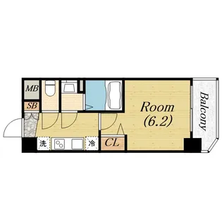 プレサンス長堀通グレイタス【3階】の間取り