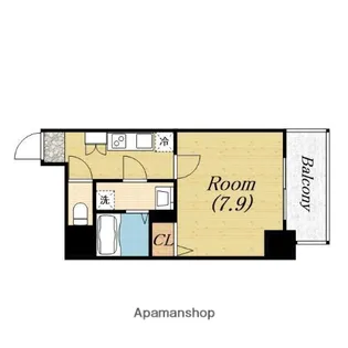 エグゼ堺筋本町【11階】の間取り
