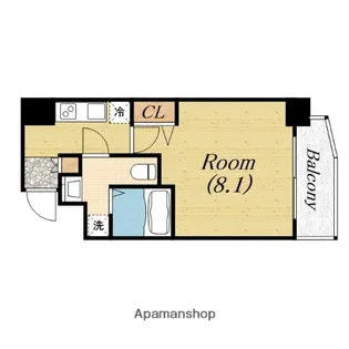 エグゼ堺筋本町【12階】の間取り