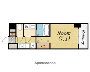 S-RESIDENCE大阪九条North【5階】の間取り