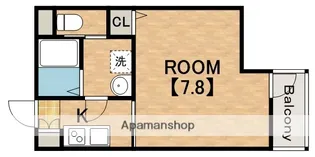 プレサンス谷町キャトル【3階】の間取り