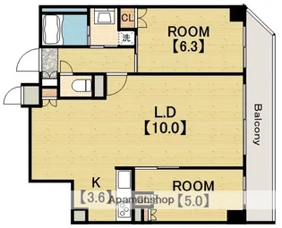 フロンティアタワー日本橋【11階】の間取り