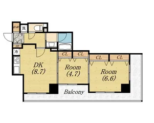 2DKの間取り画像