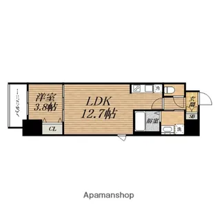 LAXRASS 堺筋本町【12階】の間取り