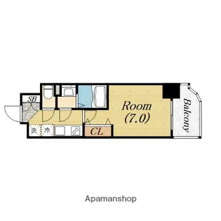 Luxe西長堀【8階】の間取り