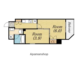 メゾニティ・クイーン阿波座【7階】の間取り