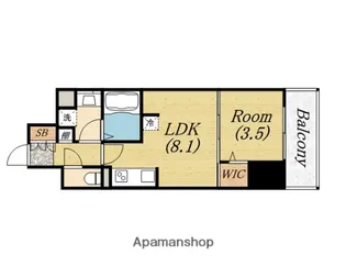 アーバネックス京町堀【11階】の間取り