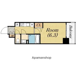 プレサンス堺筋本町ディスティニー【4階】の間取り