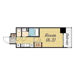 プレサンス堺筋本町ディスティニー【5階】の間取り