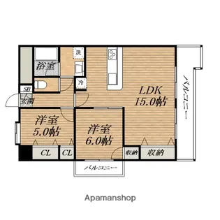 サンフラッツ東平【8階】の間取り