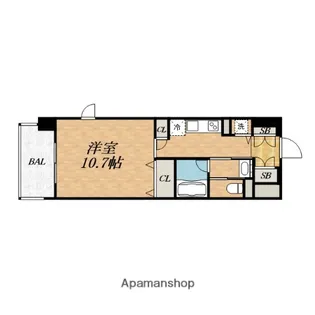 ディアグランデ難波東【8階】の間取り