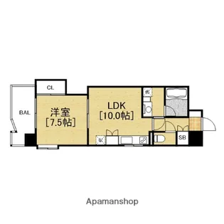 マスターズレジデンス道頓堀Ⅲ【8階】の間取り
