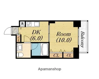 フローライト長堀橋【4階】の間取り