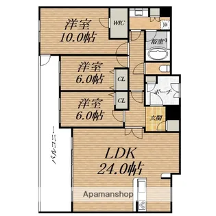 フェニックス日本橋高津【14階】の間取り
