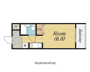 南堀江レヂデンス【6階】の間取り
