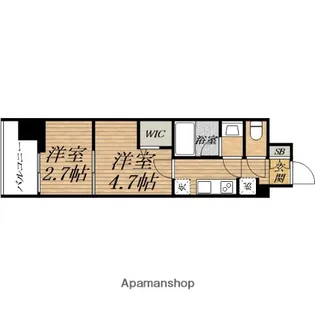 DUE天満橋(ドゥーエ)【8階】の間取り