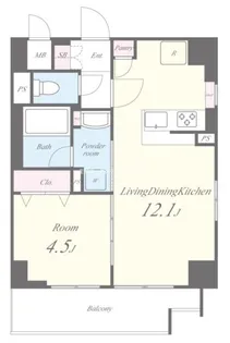 AROME梅田【7階】の間取り