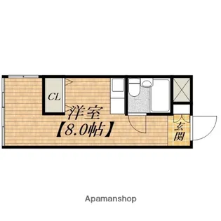 グローリー島之内【4階】の間取り