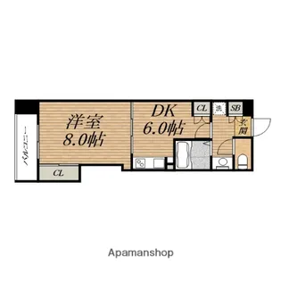 コンソラーレ日本橋【5階】の間取り