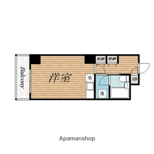 パレロワイヤル順慶町【5階】の間取り