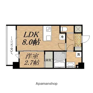 ラシーヌ瓦屋町【4階】の間取り