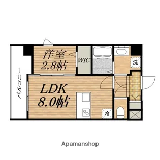 ラシーヌ瓦屋町【5階】の間取り