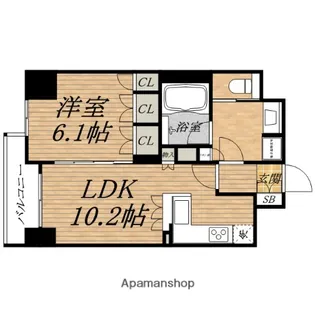 リーガル南久宝寺【12階】の間取り