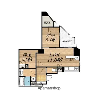ラ・ヴィータ日本橋【7階】の間取り