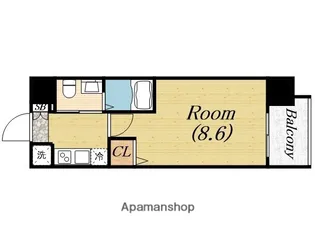 エスリード阿波座シティーウェストⅡ【8階】の間取り