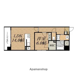 オーシャン松屋町【6階】の間取り