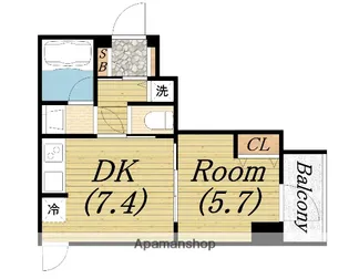 スプランディッド堀江【10階】の間取り